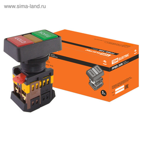 Кнопка двойная РPВВ-30N "Пуск-Стоп" d30мм неон/230В 1з+1р TDM SQ0704-0027