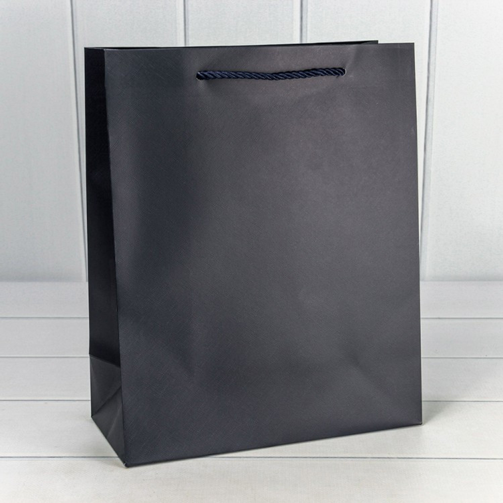 Пакет подарочный 18х23х10см "Фактура" (Синий)