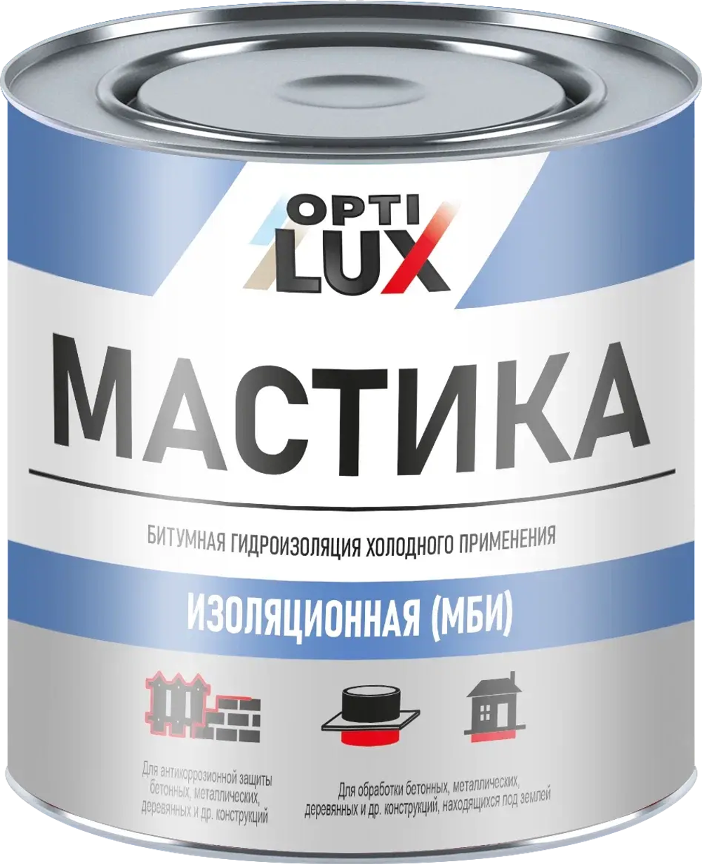 OPTILUX Мастика Битумно-изоляционная МБИ 1,8кг (ИжСинтез)