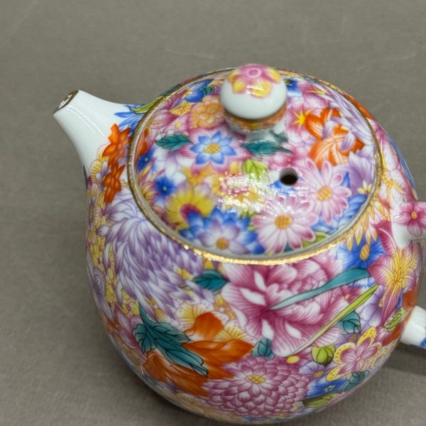 Чайник Цветы, фарфор, 200мл