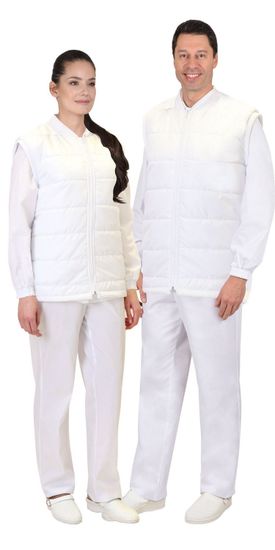 Жилет утепленный "Сириус-Мишлен" (белый)