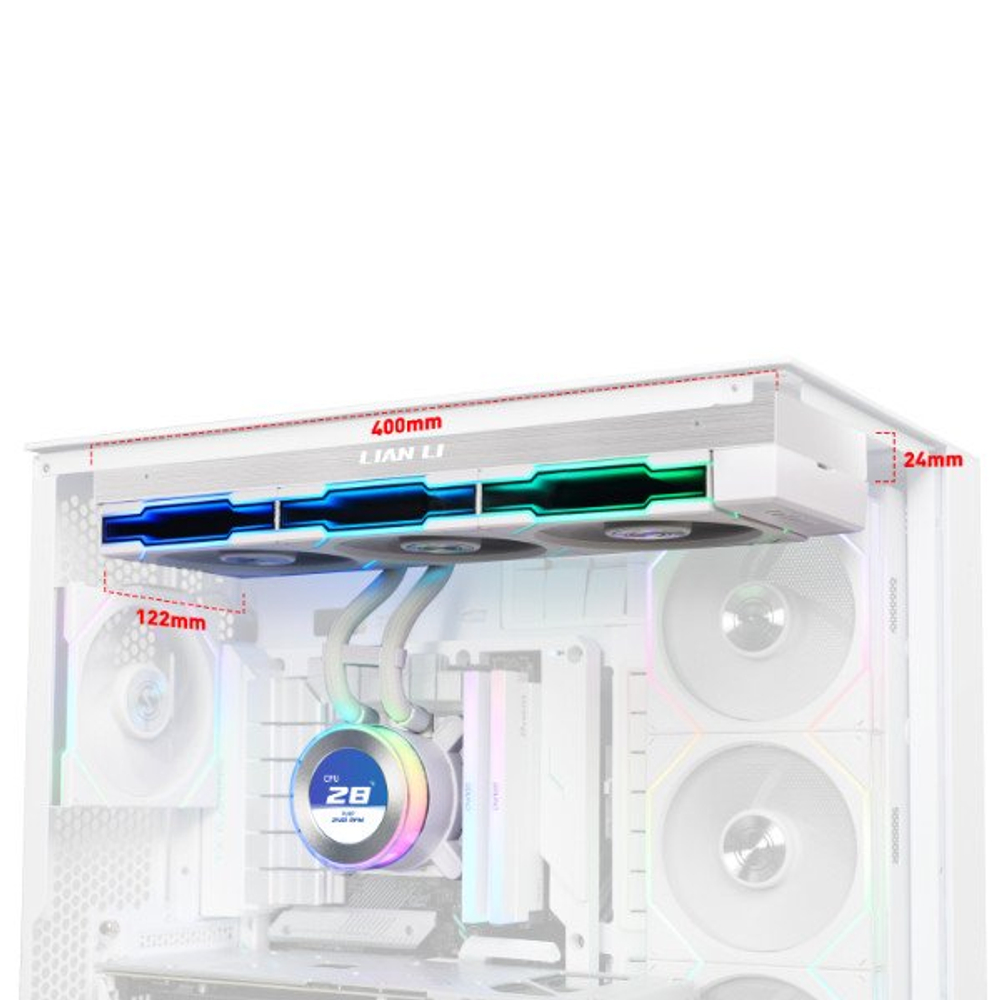 Водяное охлаждение для CPU Lian Li Hydroshift lI LCD-C 360TL 3x120mm White G89.GHS2LCD36TW.00