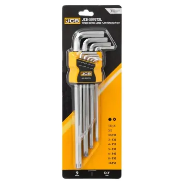 Набор ключей 6-гранных экстрадлинных 9пр. JCB JCB-5093TXL