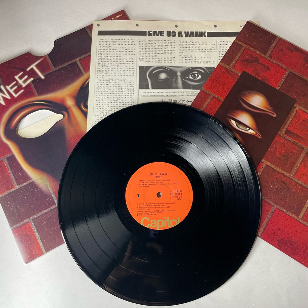Винтажная виниловая пластинка LP Sweet Give Us A Wink (Япония 1976) (Без Оби) Fox On The Run
