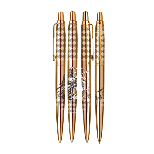 Шариковая ручка Parker Jotter HORSE "Ход конем" Special Edition Gold GT цвет чернил: blue в подарочной упаковке.