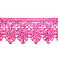 Кружево плетеное, ш. 5,9 см, малиновый