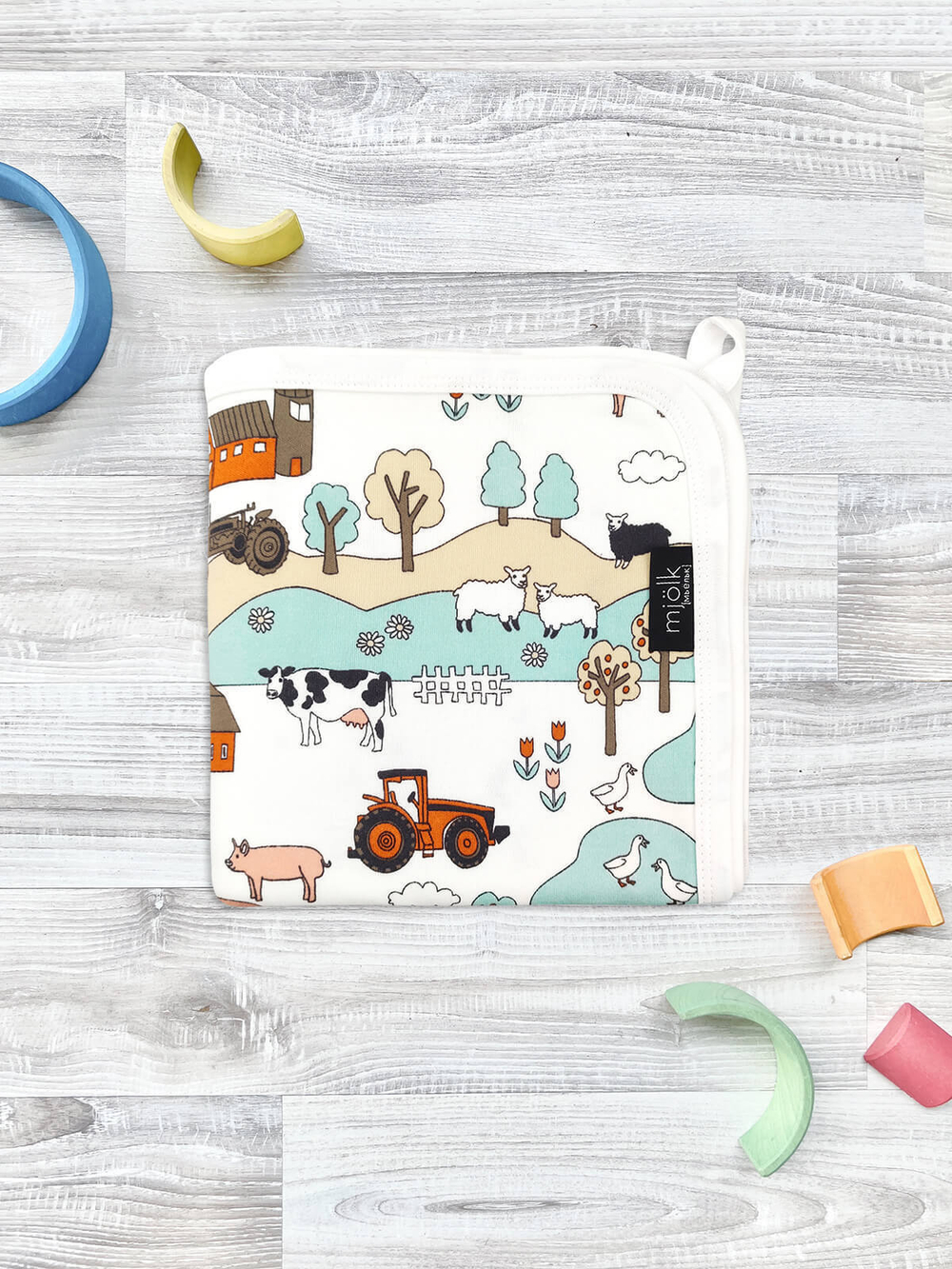 Двусторонний плед Mjölk Ферма, уценка