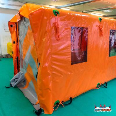 Пневмокаркасная рабочая палатка «База» 5×2×2,25 м — из ПВХ для стройки, вахты и рабочих зон