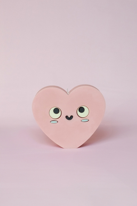 Свеча "Сердце" розовая