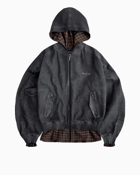 Бомбер с капюшоном двусторонний MADFRENZY Oversized