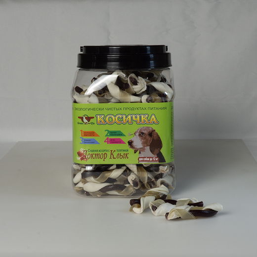 КОСИЧКА ДОКТОР КЛЫК (Сушеное ассорти с телятиной для собак до 12 кг) 920 гр