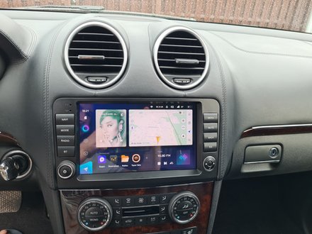 Магнитола для Mercedes-Benz GL (X164), ML (W164) 2005-2012 (рамка с крутилками и кнопками) - Carmedia EW-9950 QLed, Android 12, TS10, CarPlay, 4G SIM-слот