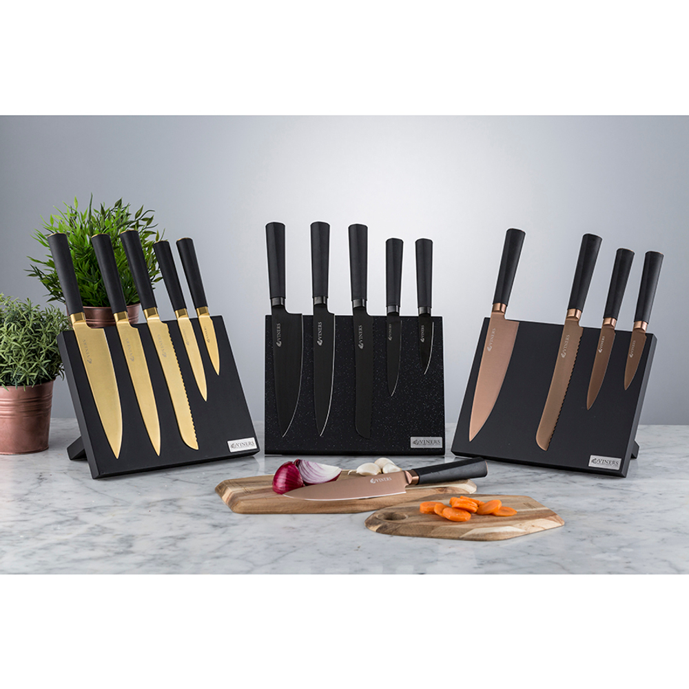 Набор из 5 ножей и подставки Titan Copper