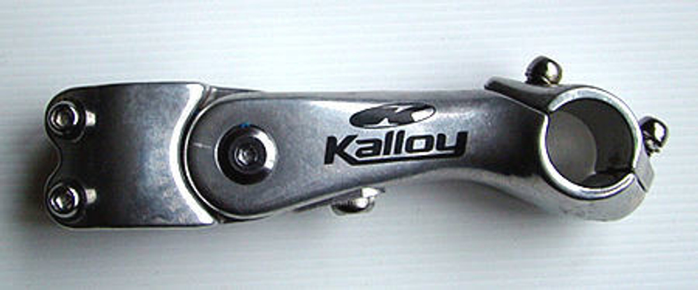 Вынос руля Kalloy алюм. регулир. 100 мм. 0-60 градусов 1\1.8 серебро