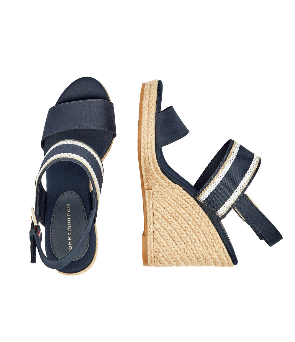 Босоножки WEBBING HIGH WEDGE Tommy Hilfiger - темно-синий(FW0FW08045)