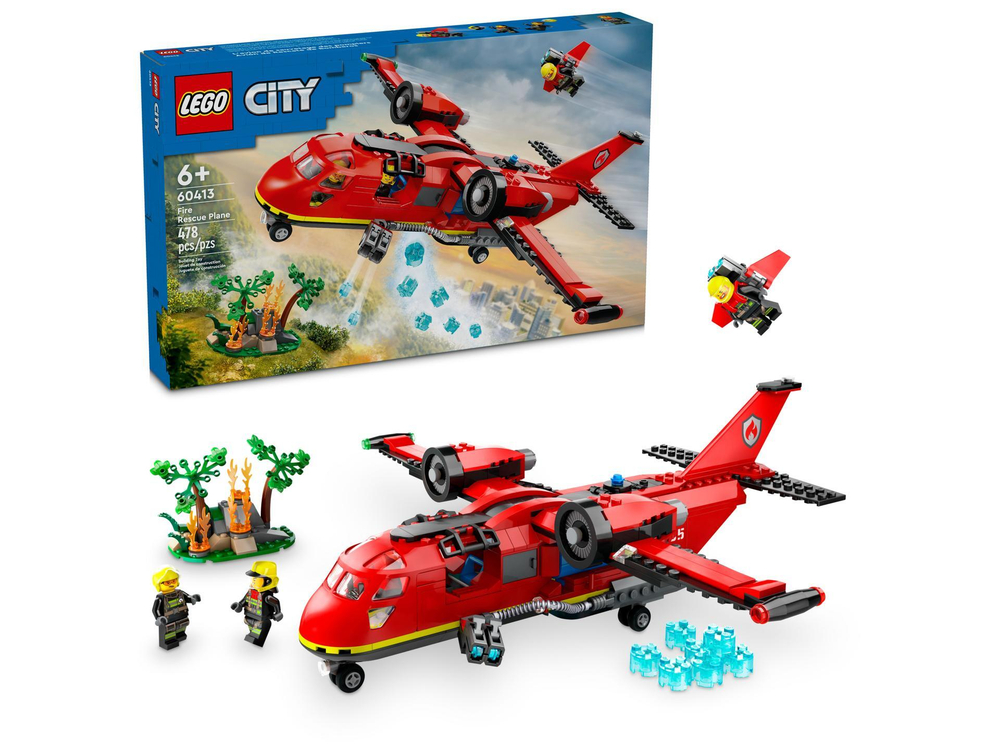 LEGO City 60413 «Пожарно-спасательный самолёт» — тушение с воздуха