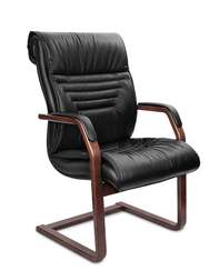 Кресло для посетителей Basel С черная кожа