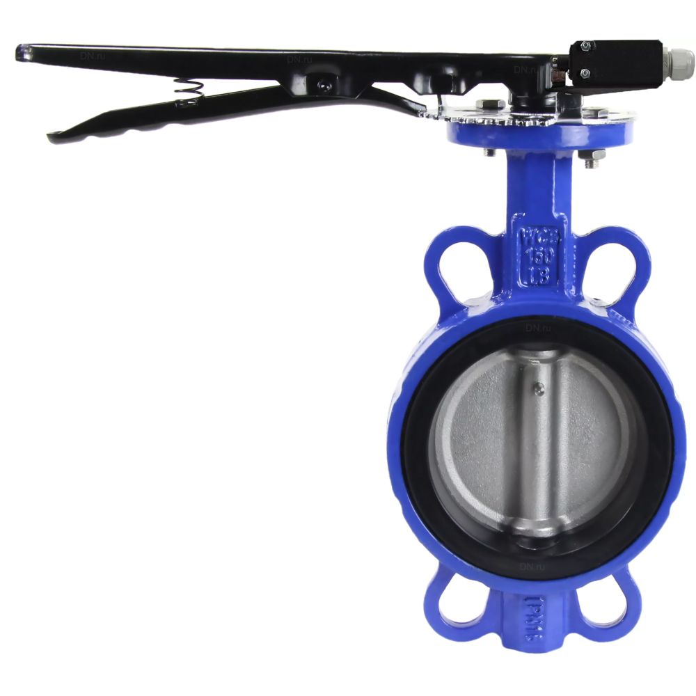 Water Butterfly Valve Elephant WCB-316L-EPDM body material - Carbon steel WCB, disk material - Stainless steel aisi 316l, seal - EPDM with handle, two limit switches LS-103 250V and a bracket for mounting limit switches