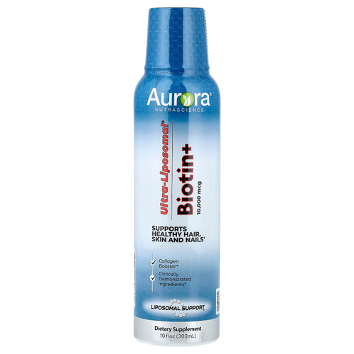 Aurora Nutrascience, Ultra-Liposomal®, биотин+, 300 мл (10 жидк. унций)