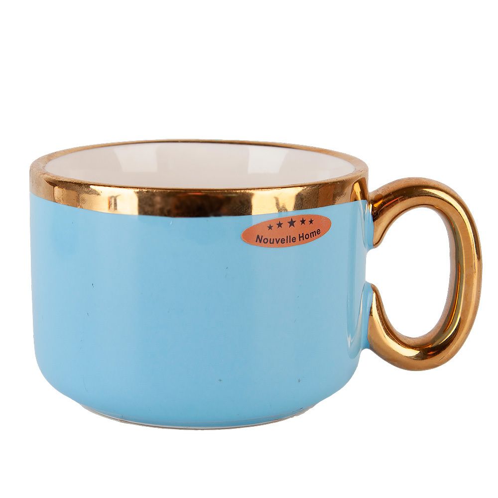 Чашка с блюдцем "Royal line. Blue" v=200мл. (min4) (транспортная упаковка)