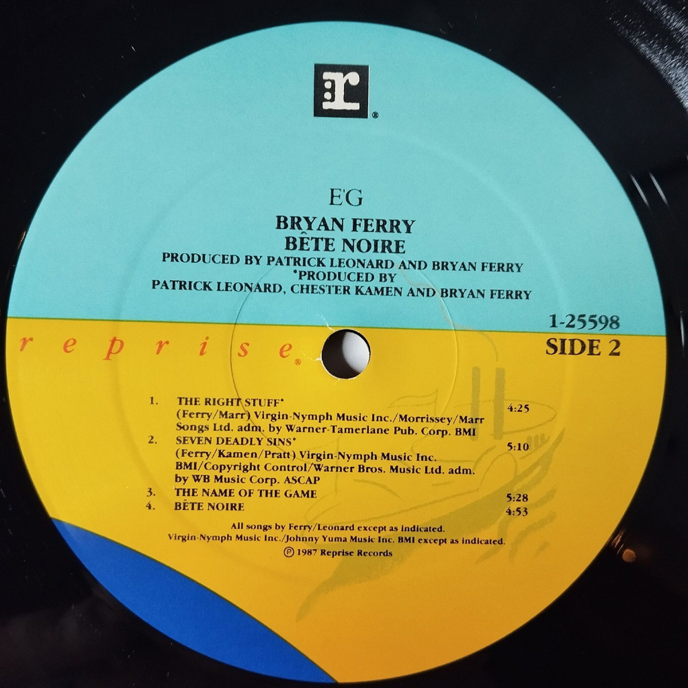 Винтажная виниловая пластинка LP Bryan Ferry Bete Noire (USA 1987) Day For Night
