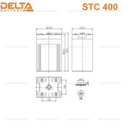 Аккумуляторная батарея Delta STC 400 (2V / 400Ah)