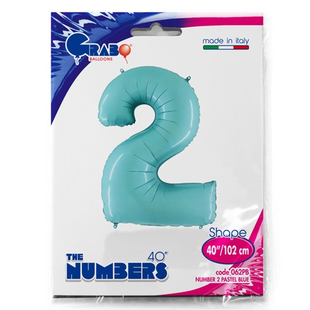 Цифра "2" голубой