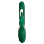 Зеленый вибратор-кролик 26см с подвижным язычком Amovibe Zenora Rabbit Vibrator Green