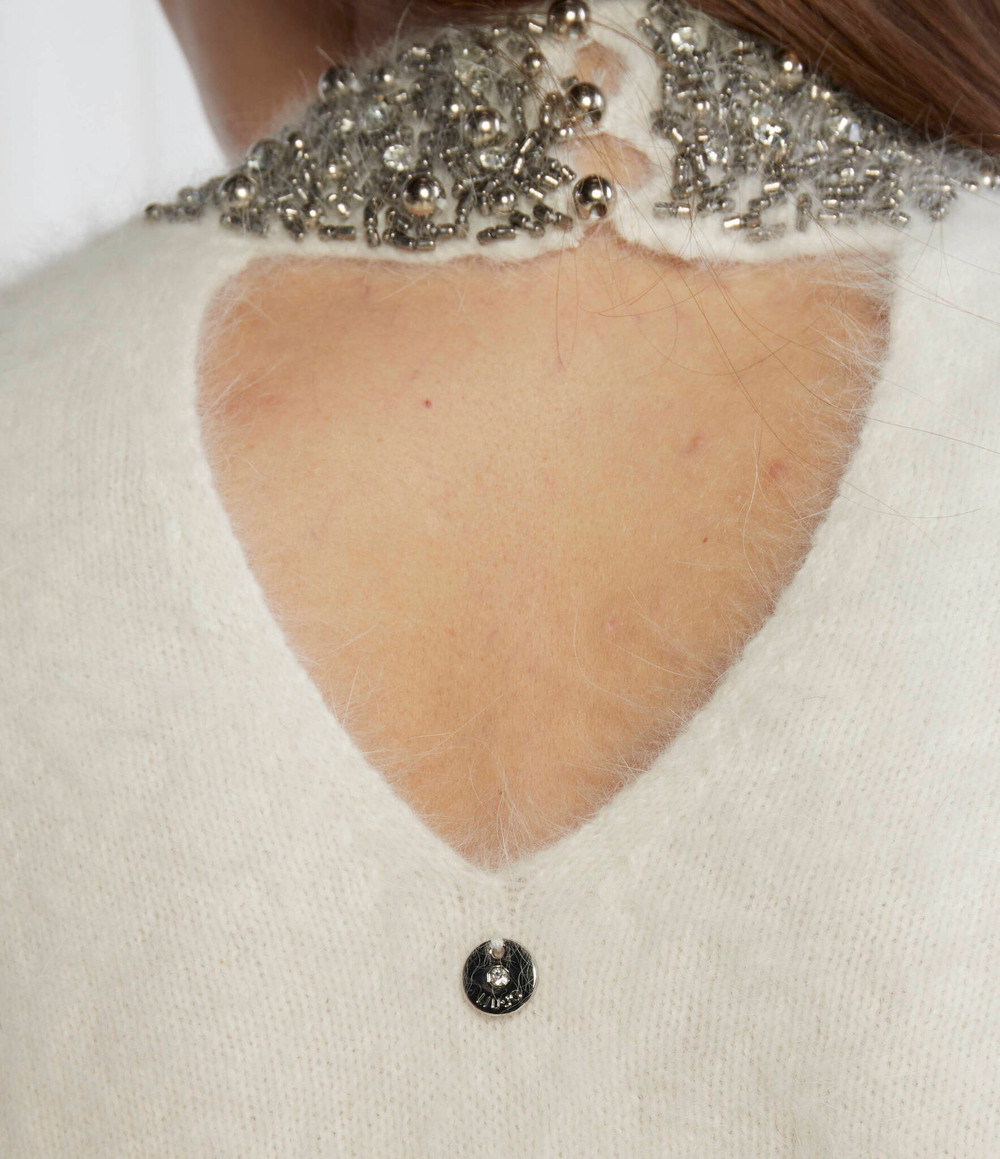 Хлопковый свитер Liu Jo - белый(CF3071 MA97L)