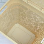 Корзина для белья 50л "Ажурная", цвет бежевый