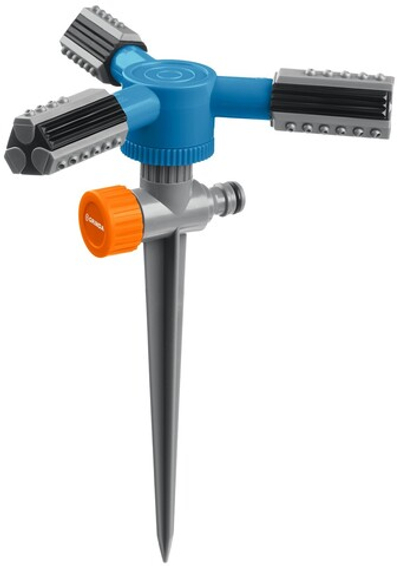 GRINDA RR-P, 75 м, 2 полив, 3 сопла, на пике, ударопрочный пластик, круговой распылитель, PROLine (40341)