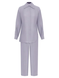 Костюм пижамный из итальянской вискозной ткани пыльно-сиреневый