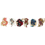 Графин антена+6 стопок 50мл «Античный Китай» 6 видов в чемоданчике