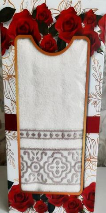 Полотенце махровое "ОРНАМЕНТ", 70*140 см, 100% хлопок, Турция, в подарочной упаковке.