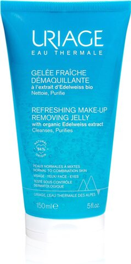 Uriage Eau Thermale Water Jelly - освежающий и очищающий гель для жирной и комбинированной кожи /   150  ml  / GTIN 3661434009426