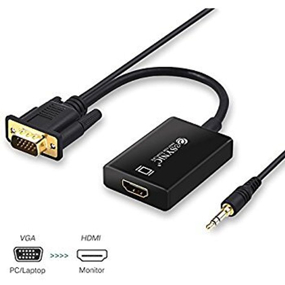 Адаптер VGA в HDMI + Audio с кабелем