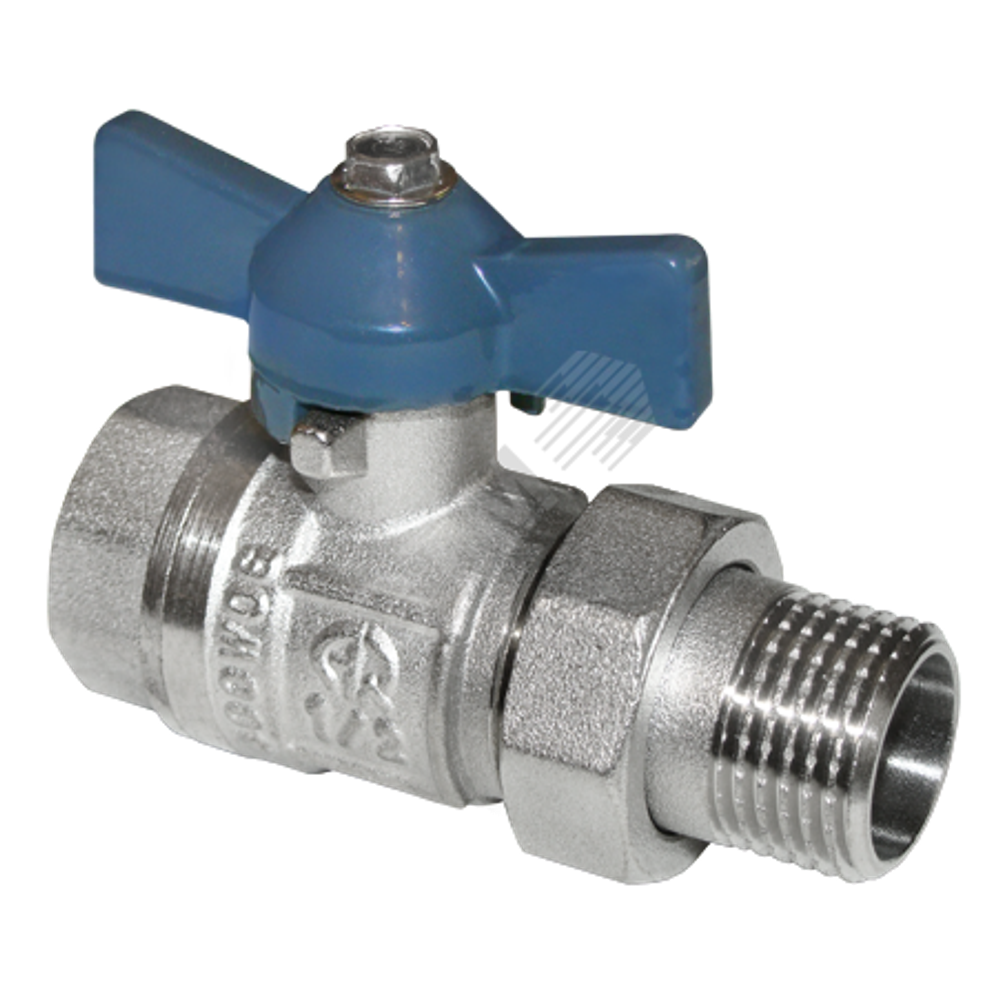 Кран шаровый 1/2 в-н бабочка с полусгоном Aqualink, 01167