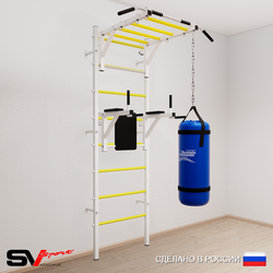Шведская стенка Sv Sport усиленная 6223 (Турник рукоход/Брусья/Цепь/Мешок 30кг)