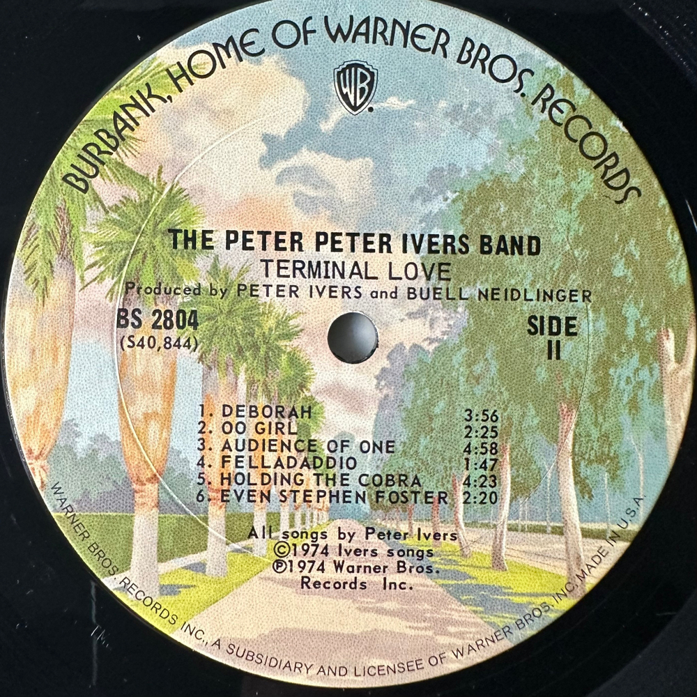 The Peter Peter Ivers Band ‎– Terminal Love (США 1974г.)