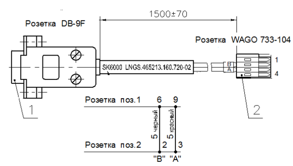 Кабель интерфейсный ЛНГС.465213.160.720-02 Кабель интерфейсный ЛНГС.465213.160.720-02