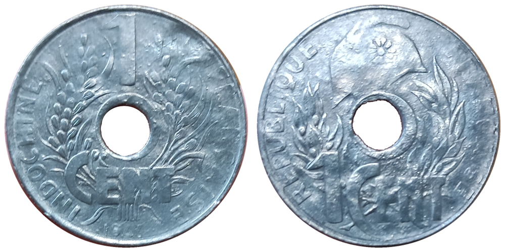 Французский Индокитай 1 сантим, 1940-1941 VF