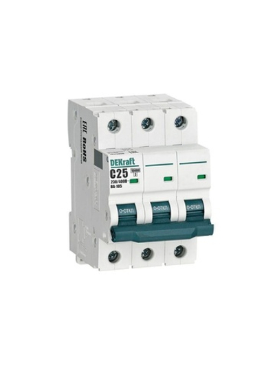 Выключатель автоматический модульный 3п C 25А 10кА ВА-105 DEKraft 13179DEK