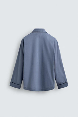 ZARA Х AARON LEVINE ПИЖАМНЫЙ КОСТЮМ С ШОРТАМИ, НЕБЕСНО-ГОЛУБОЙ