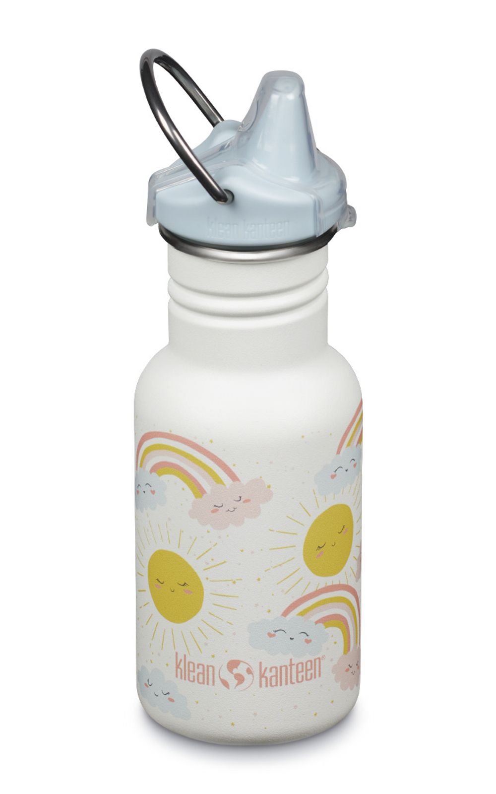 Детская бутылка Klean Kanteen Kid Classic Narrow Sippy 12oz (355 мл) Rainbows White