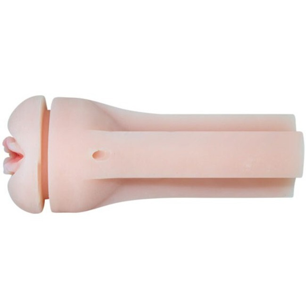 Реалистичная вагина мастурбатор в пластиковом чехле (Цвет: телесный с черным)