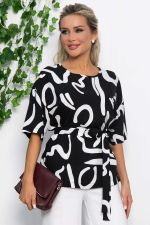 Блуза Аделаида (черная) Б13599-25М LT Collection