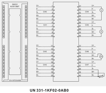UN 331-1KF02-0AB0 МОДУЛЬ АНАЛОГОВОГО ВВОДА SM331 8AI,current/voltage/RTD