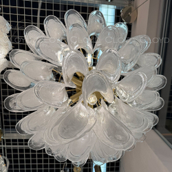 Люстра Cloyd AZORES-B C10 / Ø65 см - латунь светл. - бело-прозрачн.стекло (арт.11652)