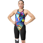 SPEEDO LZR PURE VALOR 2.0 OPENBACK KNEESKIN RED/BLUE