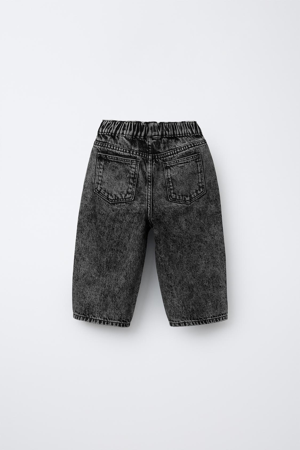 ZARA ДЖИНСЫ BALLOON С ЭФФЕКТОМ ПОТЕРТОСТИ, ЧЕРНЫЙ